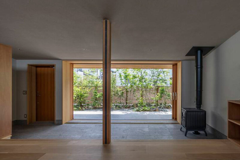 timber textures adorns the interior