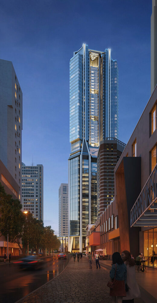 night time view of 1 Nanjing Road 