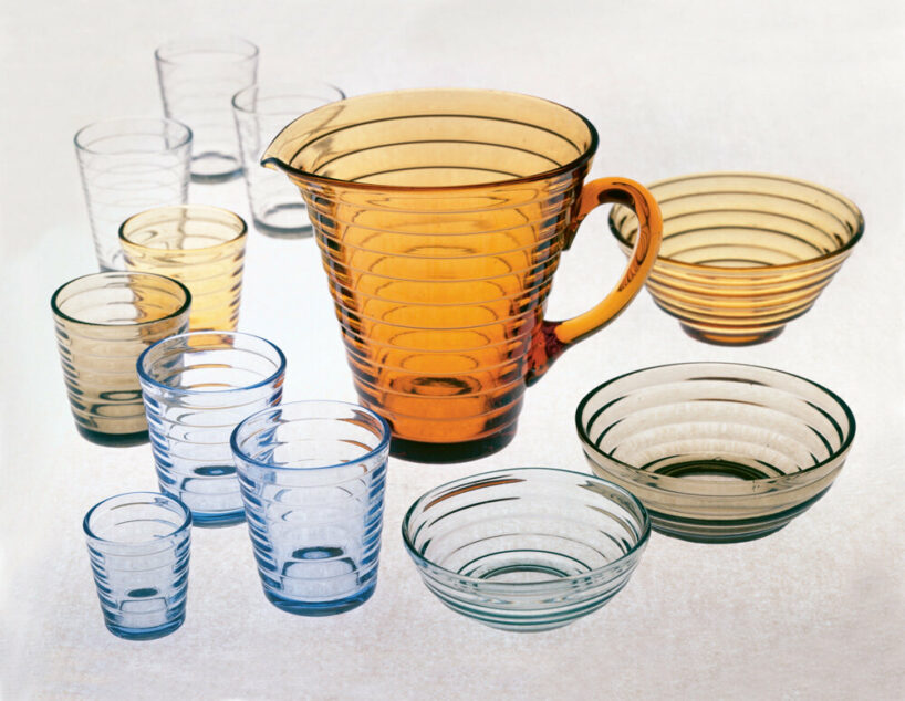 ‘Bölgeblick’ glassware, originally designed in 1932 by Aino Aalto. Picturecredit: Maija Holma, Alvar Aalto Foundation (page 180, bottom)
