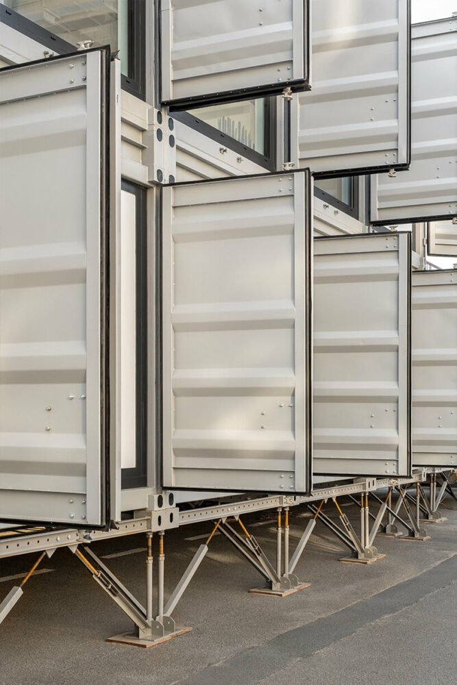 balbek bureau converts shipping containers into portable cultural hub in ukraine