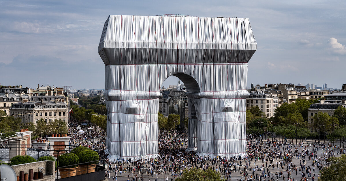 CHRISTO ポン・ヌフ・ラッププロジェクト christo & jeanne-claude 'l'arc de triomphe, wrapped' will be