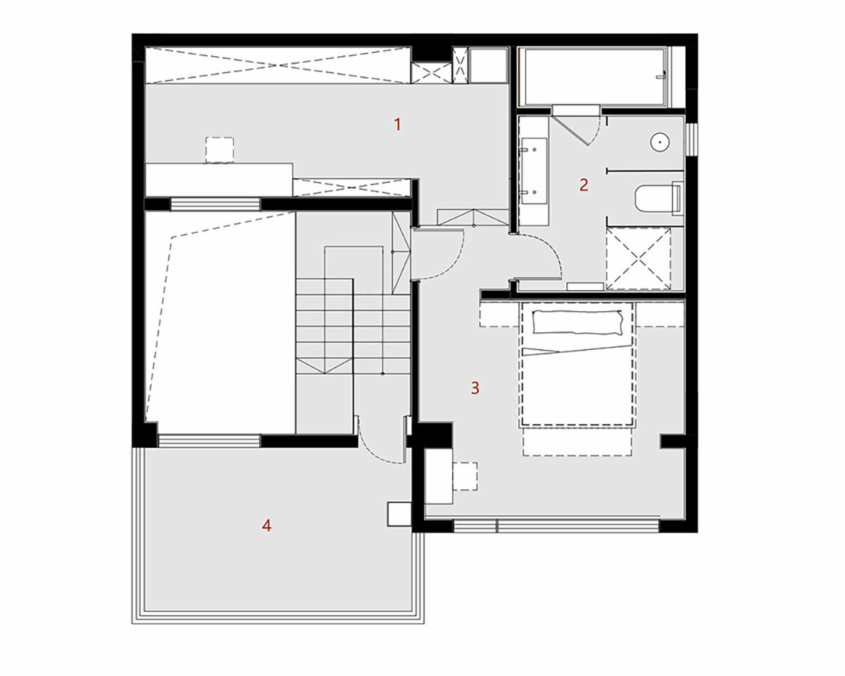 minimalist 'crossing house' built for three generations in rural china