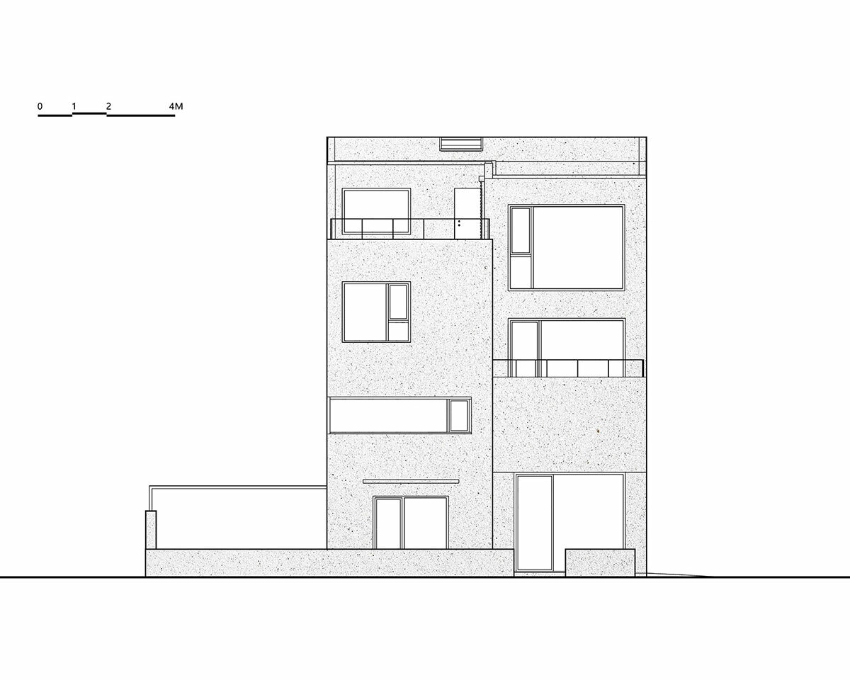 minimalist 'crossing house' built for three generations in rural china