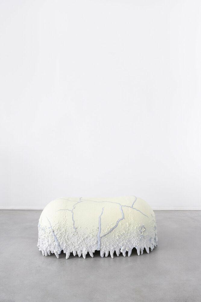 Comfy Bench (2022) by Leora Honeyman | ceramic, 40 x 90 x 45 cm 