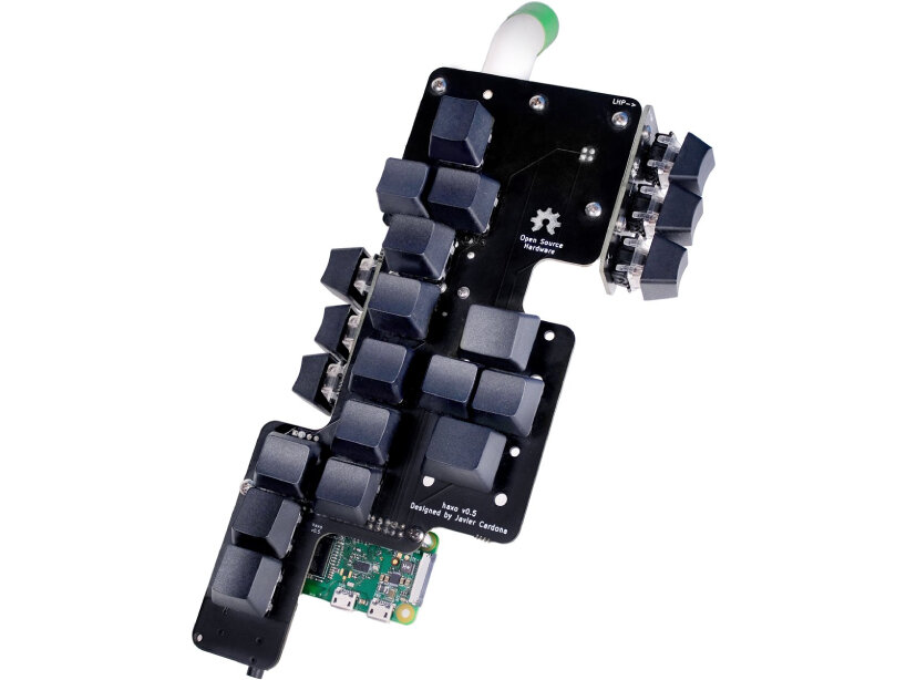 haxophone hackable electronic saxophone mechanical keys raspberry pi