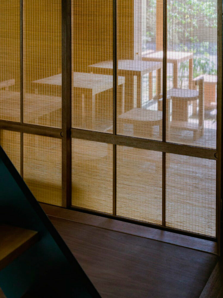 the space is subtly divided by the Sudare doors