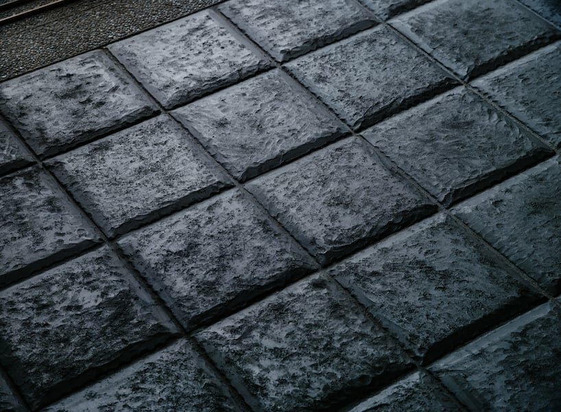 the Kawara tiles for the flooring are custom-made in Awaji Island