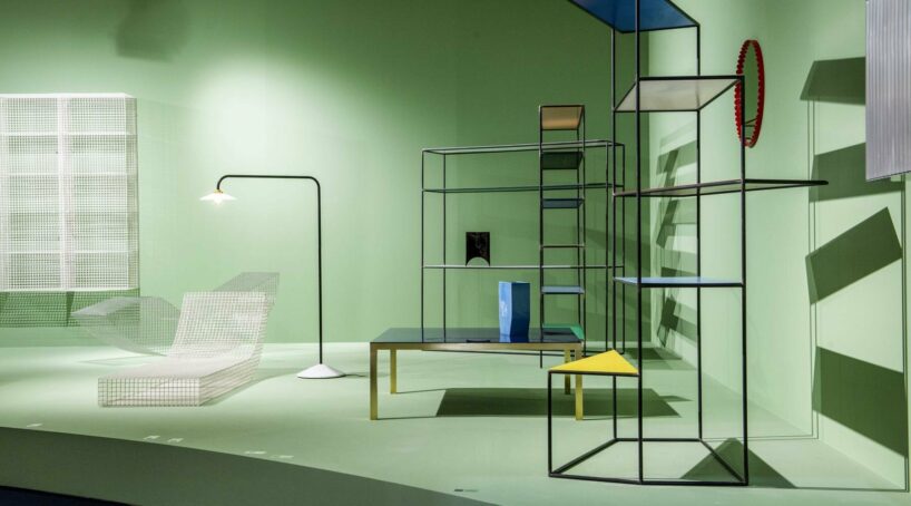 pieces from 'Wires' and 'Future Primitive' stand side by side within the space | image © aethion