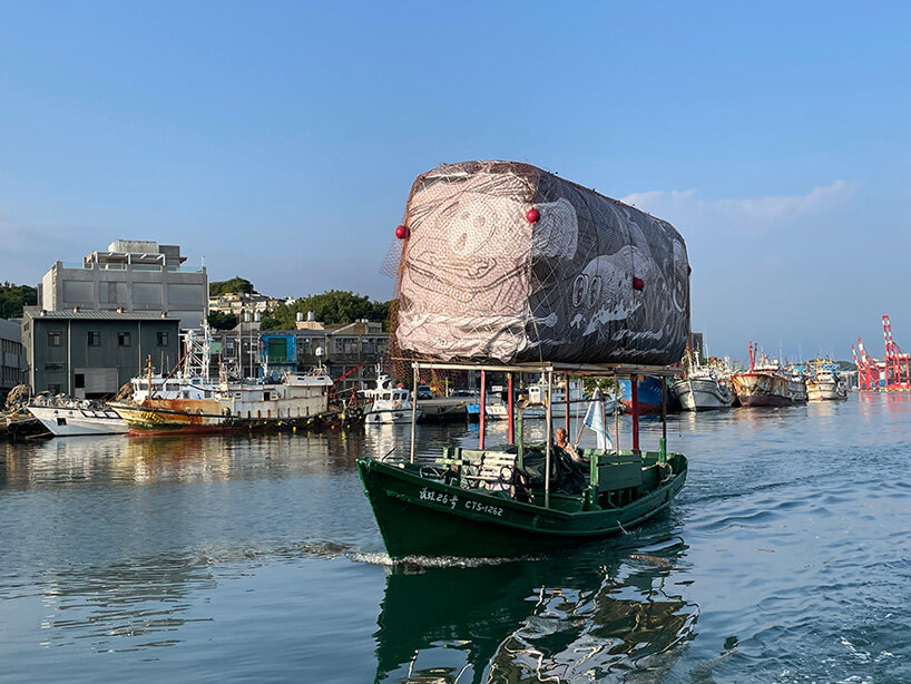 oscar oiwa sets sail to floating installation challenging marine pollution for keelung caio 2023