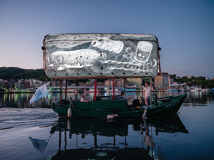 oscar oiwa sets sail to floating installation challenging marine pollution for keelung caio 2023