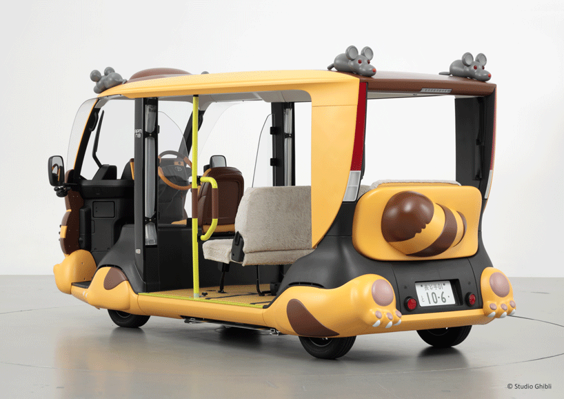 studio ghibli's whimsical character catbus comes to life as a toyota electric vehicle