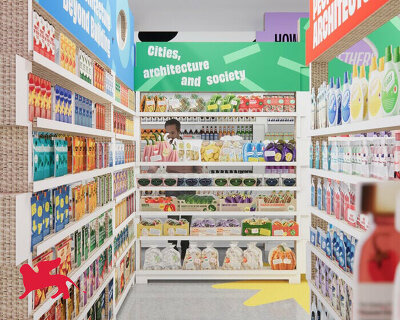 latvian pavilion transforms into a supermarket experience at venice architecture biennale