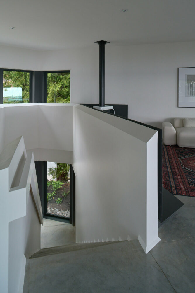 the plan uses a hexagonal grid layout, avoiding the traditional square corners