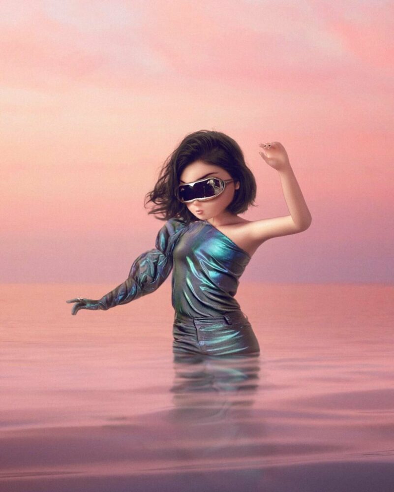 she is a digital model and signer who never ages