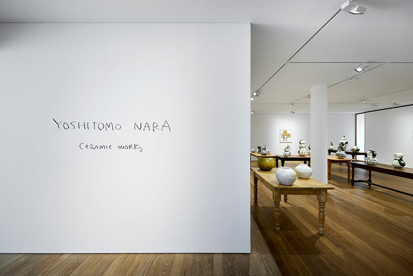 yoshimoto nara's childlike characters take ceramic forms at pace gallery exhhibition in seoul
