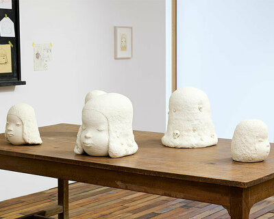yoshitomo nara's childlike characters take ceramic forms at pace gallery exhibition in seoul