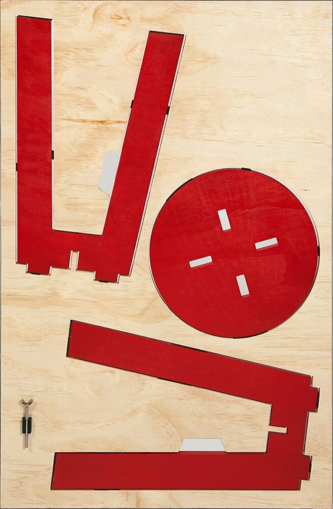 drawing from flat-packed furniture, the design celebrates this style as a form of art