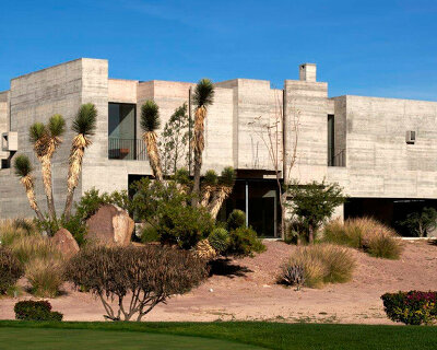 protruding forms made of solid concrete compose hmz house in mexico