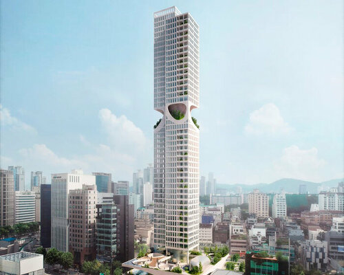 ODA proposes perforated skyscraper with undulating garden terrace in south korea
