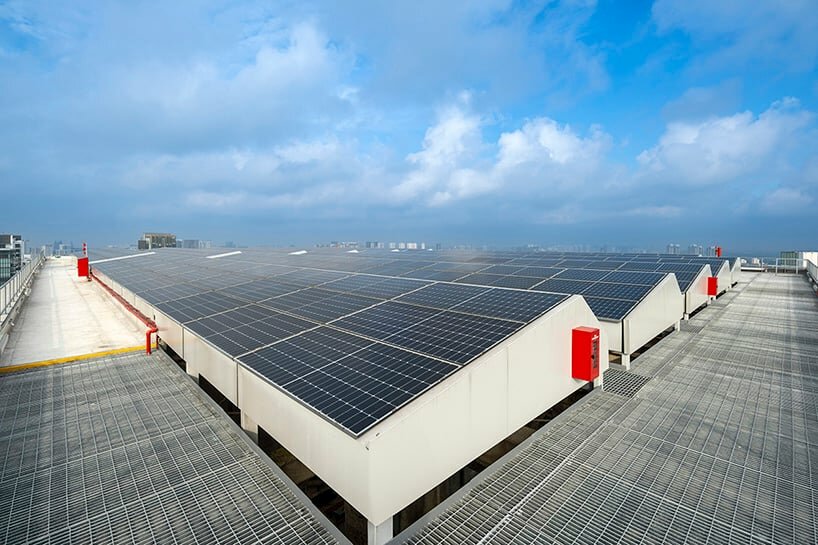 solar canopy on the roofscape
