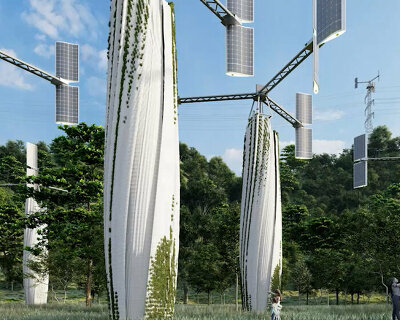 soleolico unveils rotating solar panels on wind turbine that can generate green energy 24/7