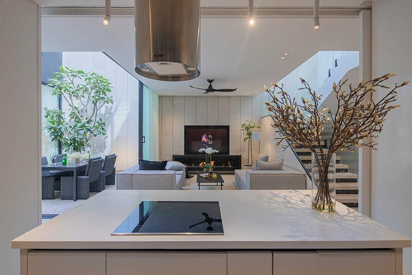 the interior development fosters a sense of openness