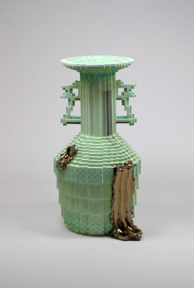 toshiya masuda pixelated ceramic sculptures