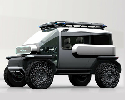 toyota lunar cruiser controlled by joysticks emerges as electric SUV built for moon driving