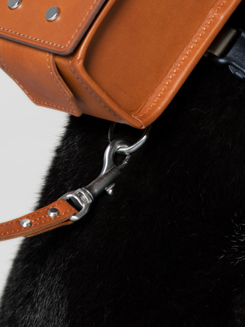 tsuchiya kaban leather backpack dogs