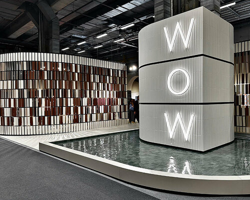 WOW design builds curved, permeable curtain of thousands of ceramic tiles