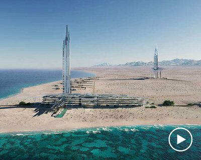 NEOM unveils ultra-futuristic epicon towers in saudi arabia's coastal desert