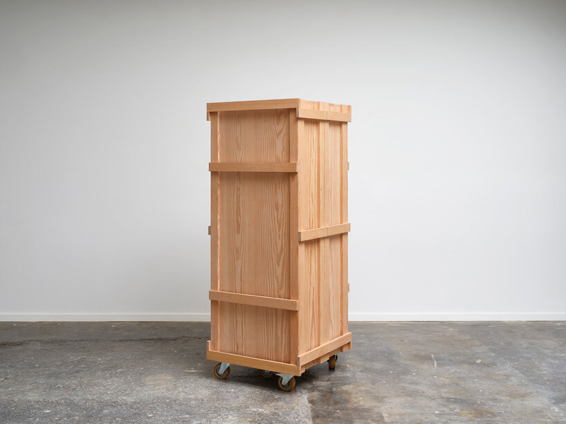 cabinet on wheels by anna søgaard reflects on our daily needs and their importance