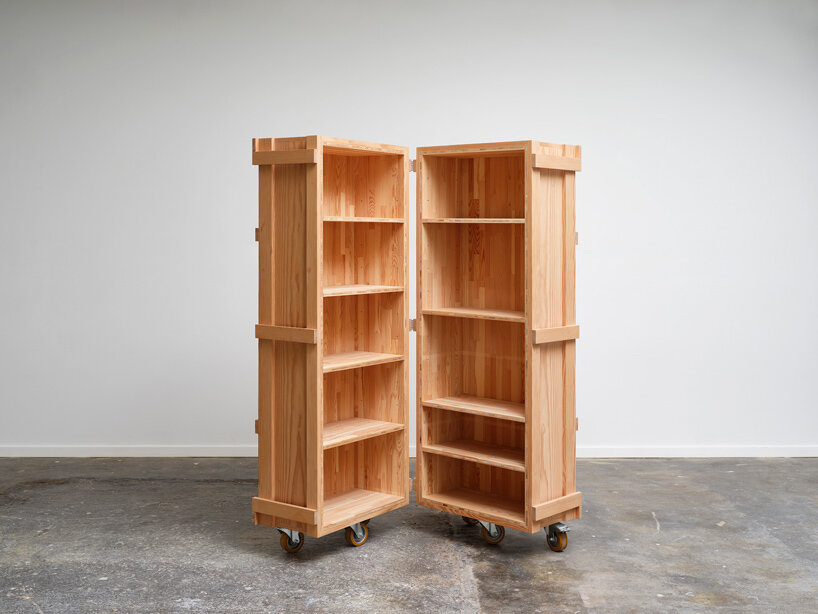 cabinet on wheels by anna søgaard reflects on our daily needs and their importance