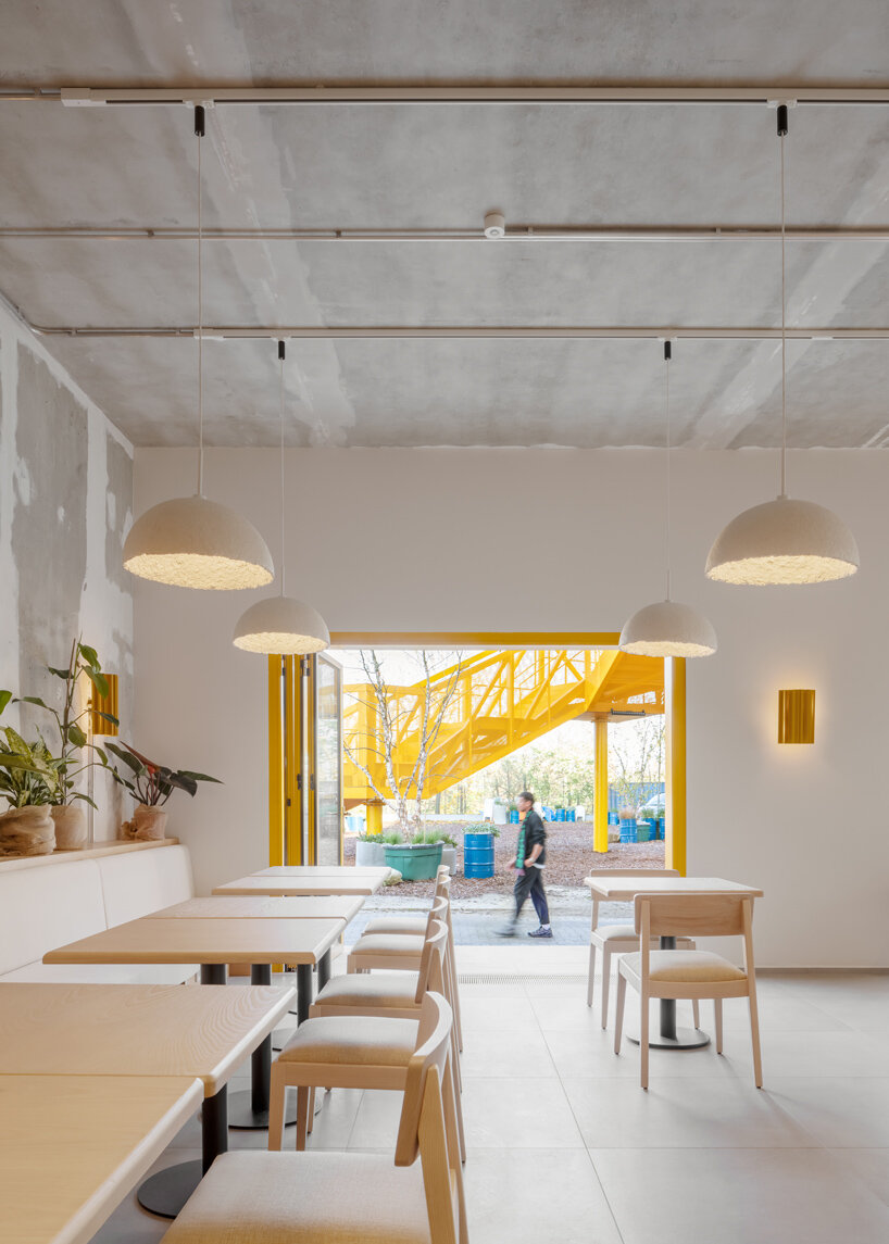 the café on the ground floor is a co-working space for chance encounters