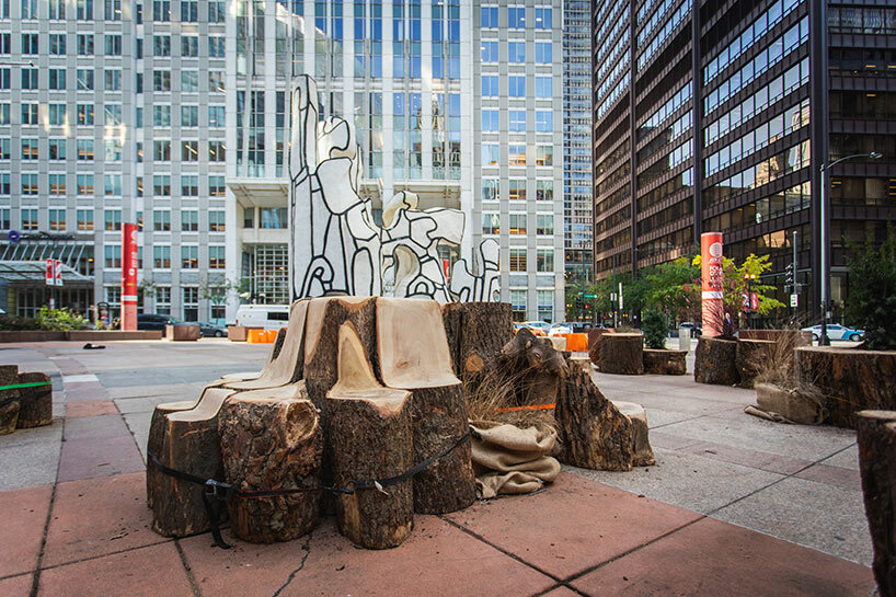 architectural innovations occupy thompson center atrium during chicago biennial - 3