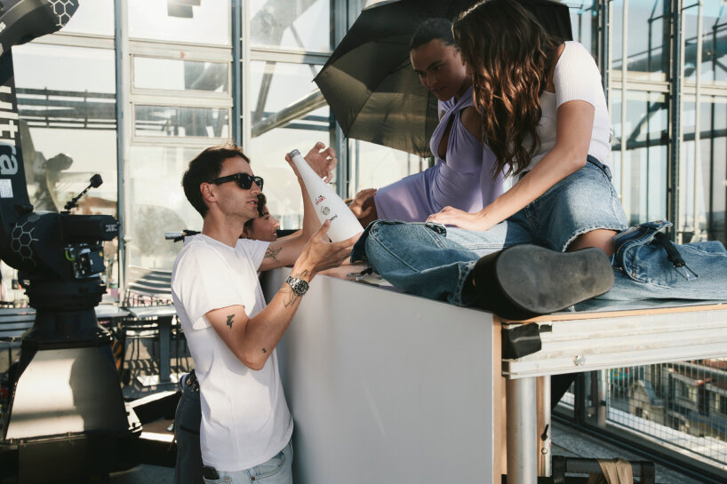 coperni evian glass bottles astronomical constellations