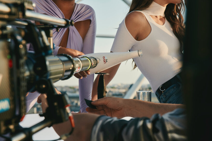 coperni evian glass bottles astronomical constellations