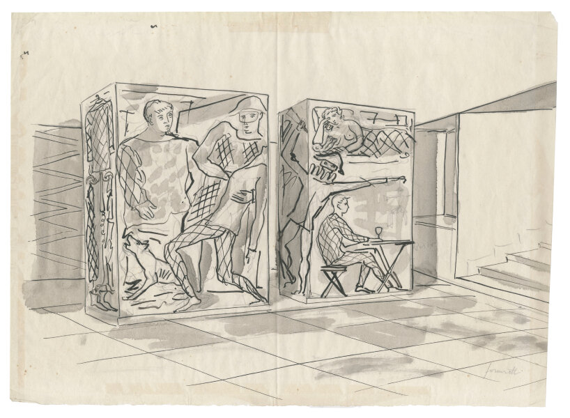 piero fornasetti harlequin exhibition cineteca milano