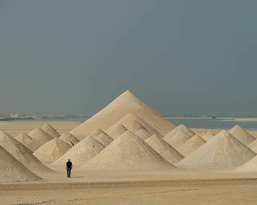 jim denevan completes monumental land art from desert sands in abu dhabi