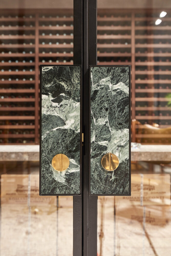 Abigail designed the Verdi Alpi wine room doorhandles 