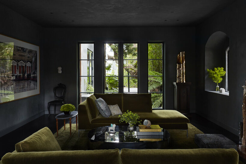 the B&B Italias sofas in the living room, a gift from Abigail's father