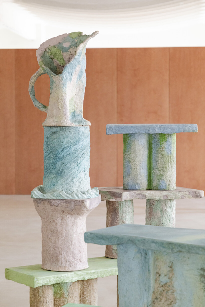 sara regal's pastel sculptural pieces play with materiality and texture at mesura’s vasto gallery