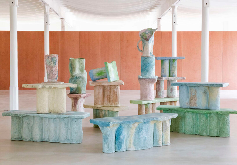 sara regal's pastel sculptural pieces play with materiality and texture at mesura’s vasto gallery
