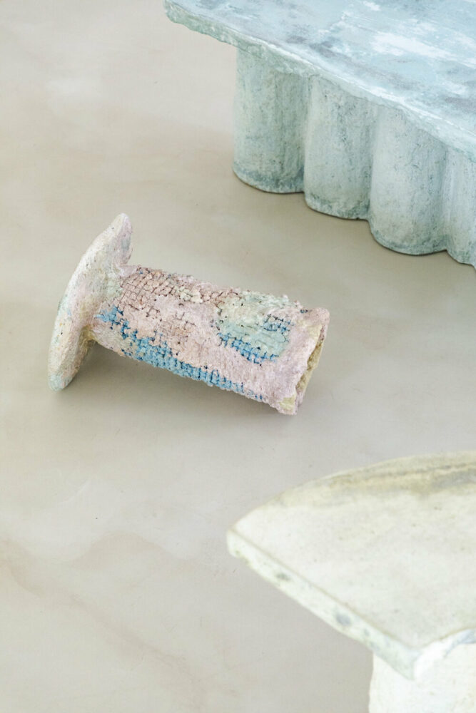 sara regal's pastel sculptural pieces play with materiality and texture at mesura’s vasto gallery