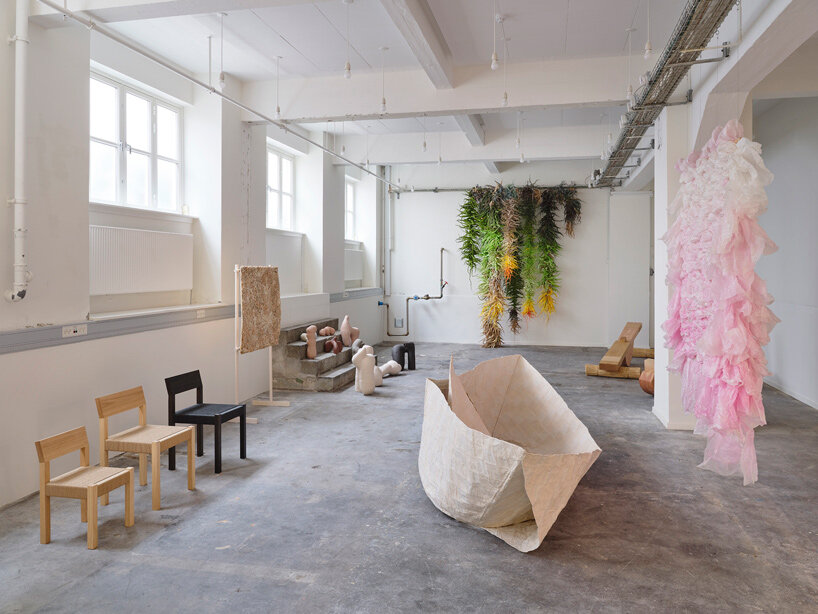 design duo crafts oversized fabric boat recalling patchwork traditions and japanese origami