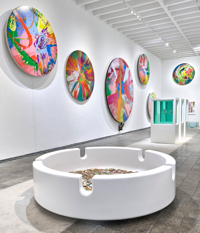 damien hirst's 'the weight of things' explores the interplay of science, life & death at MUCA