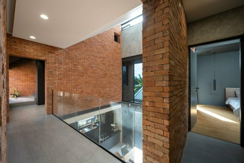 bricks become a defining material, extending from exterior to interior