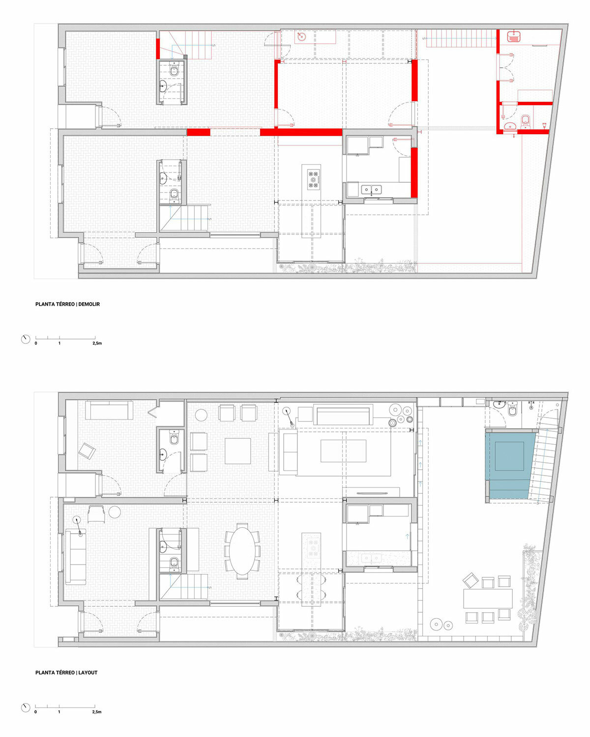 demolition + renovation floor plans