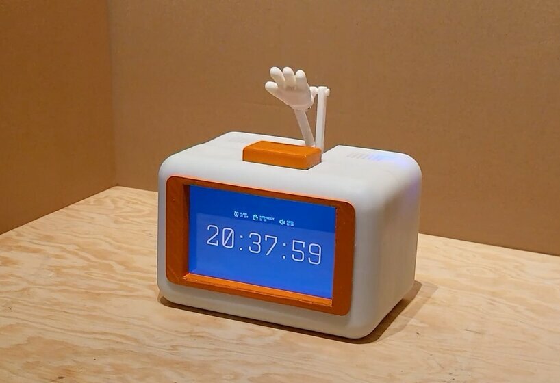 with a raspberry pi core, nico tangara's alarm clock snoozes itself, literally