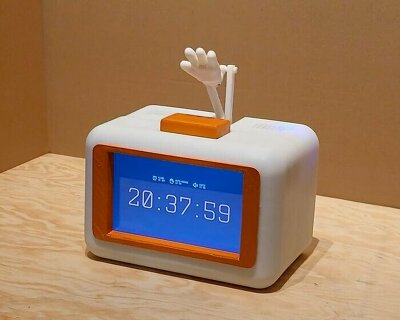 with a raspberry pi core, nico tangara's alarm clock snoozes itself, literally